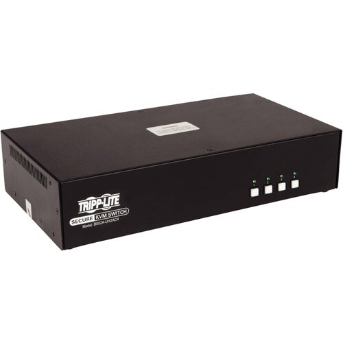 Tripp Lite by Eaton 4-Port Dual-Monitor Secure KVM Switch, HDMI, 4K, NIAP PP3.0, Audio, CAC, TAA - 4 Computer(s) - 1 Local User(s) - 3840 x 2160 - - B002A-UH2AC4