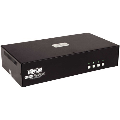 Tripp Lite by Eaton 4-Port Dual-Monitor Secure KVM Switch, HDMI, 4K, NIAP PP3.0, Audio, TAA - 4 Computer(s) - 1 Local User(s) - 3840 x 2160 - 6 - B002A-UH2A4