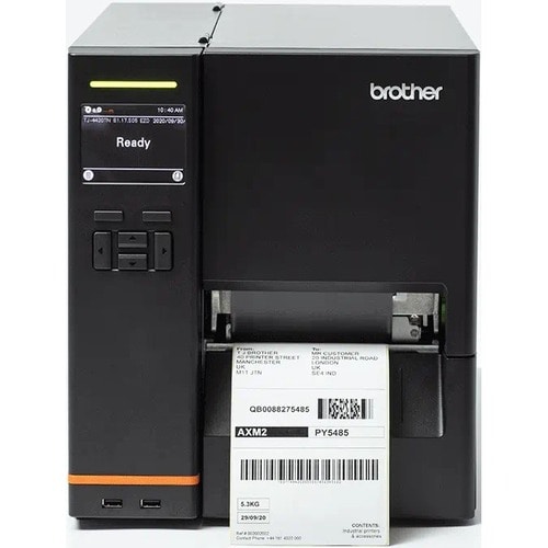 Brother TJ-4420TN Industrial Direct Thermal/Thermal Transfer Printer - Monochrome - Label Print - USB - Serial - Black - Display Screen - 83.33 ft Print Length x 4.09" - TJ4420TN - Image 5