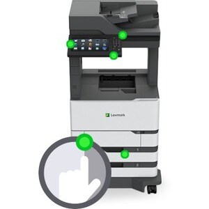 Lexmark MX822adxe Laser Multifunction Printer – Monochrome – TAA Compliant – Copier/Fax/Printer/Scanner – 55 ppm Mono Print – 2400 x 600 dpi Print – Automatic Duplex Print – - 25BT601 - Image 3
