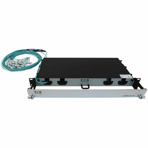 Eaton Tripp Lite Series Preloaded Fiber Panel, 1U - 2x (12x LC/LC Duplex M/M) 24F Trunk Cables, OM4 Multimode, 10 m (32.8 ft.) - 24 x Duplex - - N48M-2L24L-10 - Image 4