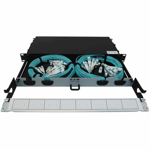Eaton Tripp Lite Series Preloaded Fiber Panel, 1U - 2x (12x LC/LC Duplex M/M) 24F Trunk Cables, OM4 Multimode, 10 m (32.8 ft.) - 24 x Duplex - - N48M-2L24L-10 - Image 5