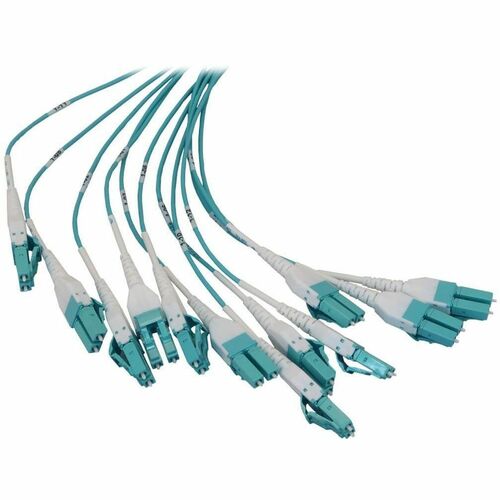 Eaton Tripp Lite Series Preloaded Fiber Panel, 1U - 2x (12x LC/LC Duplex M/M) 24F Trunk Cables, OM4 Multimode, 10 m (32.8 ft.) - 24 x Duplex - - N48M-2L24L-10 - Image 8