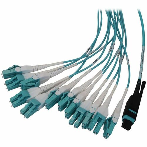 Eaton Tripp Lite Series Preloaded Fiber Panel, 1U - 2x (24F MTP/MPO-PC to 12x LC Duplex F/M) 24F Trunk Cables, OM4 Multimode, 10 m (32.8 ft.) - 12 - N48M-2M24L12-10 - Image 8