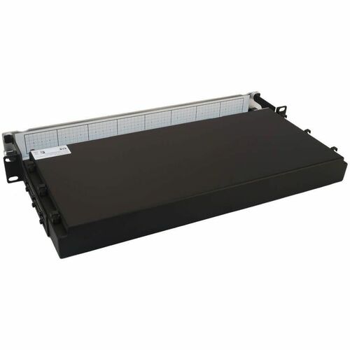Eaton Tripp Lite Series Preloaded Fiber Panel, 1U - 2x (3x8F MTP/MPO-PC F/F) 24F Trunk Cables, OM4 Multimode, 20 m (65.6 ft.) - 1U High - Aqua, Black - N48M-2M3X8M-20 - Image 2