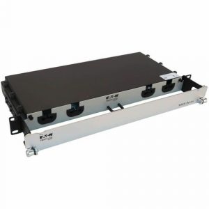 Eaton Tripp Lite Series Preloaded Fiber Panel, 1U - 2x (3x8F MTP/MPO-PC F/F) 24F Trunk Cables, OM4 Multimode, 20 m (65.6 ft.) - 1U High - Aqua, Black - N48M-2M3X8M-20