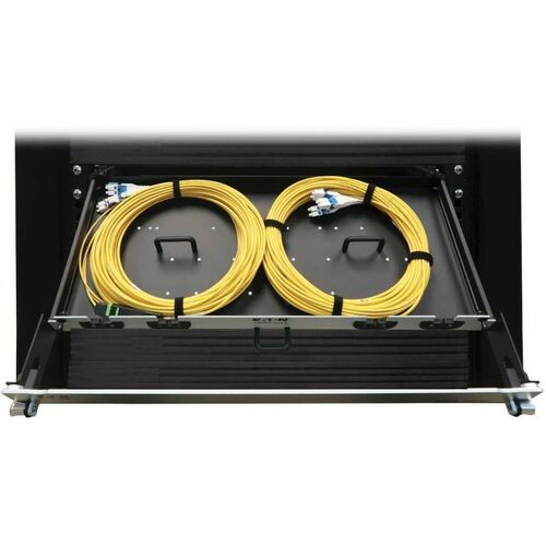 Eaton Tripp Lite Series Preloaded Fiber Panel, 1U - 2x (12F MTP/MPO-APC to 4x LC Duplex F/M) 8F Trunk Cables, OS2 Singlemode, 20 m (65.6 ft.) - 4 - N48S-2M8L4-20 - Image 3