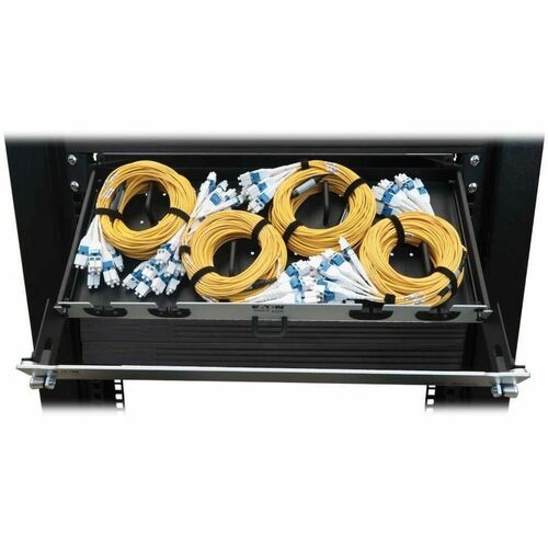 Eaton Tripp Lite Series Preloaded Fiber Panel, 1U - 4x (8x LC/LC Duplex M/M) 16F Trunk Cables, OS2 Singlemode, 10 m (32.8 ft.) - 4 x Duplex - - N48S-4L16L-10 - Image 3