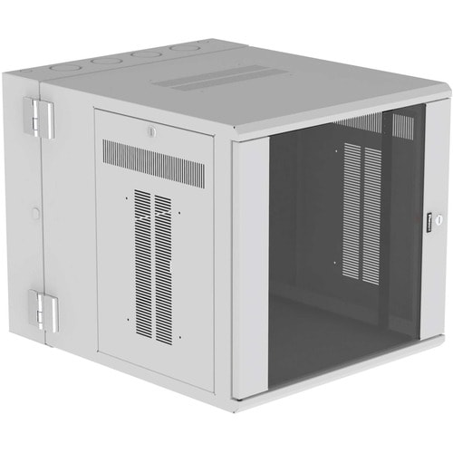Panduit Wall Mount Cabinet, 12RU, 30" Depth, Windowed Door, White - For Networking - 12U Rack Height - Wall Mountable Enclosed Cabinet - White - Steel - 250 - PZWMC1230WH