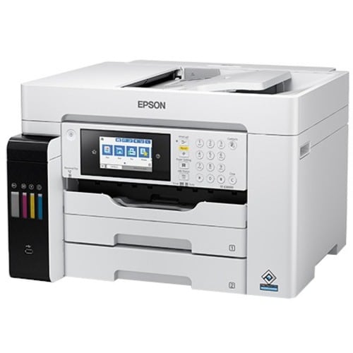 Epson WorkForce ST-C8090 Inkjet Multifunction Printer-Color-Copier/Fax/Scanner-4800x1200 dpi Print-Automatic Duplex Print-66000 Pages-550 sheets Input-Color Flatbed Scanner-1200 dpi Optical Scan-Color Fax-Wireless LAN-Epson Connect-Mopria - Copier/Fax/Printer/Scanner - 4800 x 1200 dpi - C11CH71203 - Image 3