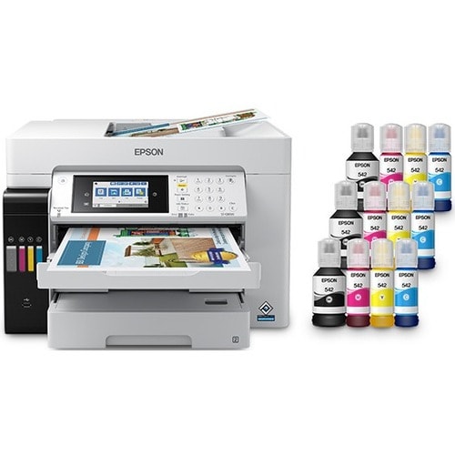Epson WorkForce ST-C8090 Inkjet Multifunction Printer-Color-Copier/Fax/Scanner-4800x1200 dpi Print-Automatic Duplex Print-66000 Pages-550 sheets Input-Color Flatbed Scanner-1200 dpi Optical Scan-Color Fax-Wireless LAN-Epson Connect-Mopria - Copier/Fax/Printer/Scanner - 4800 x 1200 dpi - C11CH71203 - Image 6