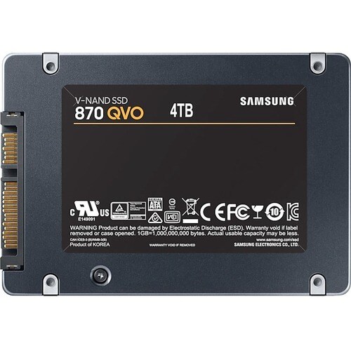 Samsung 870 QVO MZ-77Q4T0BW 4 TB Solid State Drive - 2.5" Internal - SATA (SATA/600) - 0.33 DWPD - 550 MB/s Maximum Read Transfer Rate - 256-bit Encryption - MZ-77Q4T0BW - Image 4