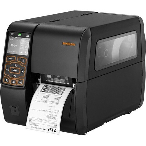 Bixolon XT5-46 Desktop Thermal Transfer Printer - Monochrome - Label Print - Gigabit Ethernet - USB - USB Host - Serial - US - Black - Real Time - XT5-46NS - Image 2
