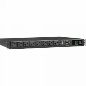 Eaton Tripp Lite Series 1.92kW 120V Single-Phase ATS/Monitored PDU - 16 5-15/20R Outlets, Dual L5-20P/5-20P Inputs, 12 ft. Cords, 1U, TAA - Metered Auto Transfer Switch - NEMA - PDUMNH20AT1