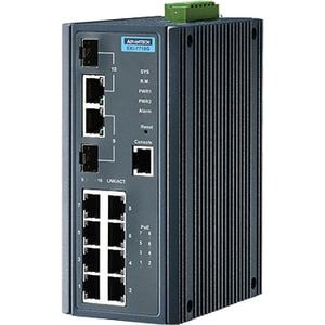 8G + 2G COMBO MANAGED POE+ SWITCH W/WIDE TEMP - EKI-7710G-2CPI-BE