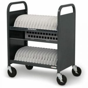 Bretford CUBE TRANSPORT CART 30-UNIT AC POWER OUTLETS 90 DEG. CHARCOAL TVCT30AC-90DCK