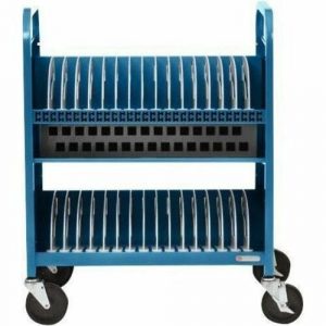 Bretford CUBE Transport Cart - TVCT30AC - 4 Casters - 5" Caster Size - Sky - For 30 Devices TVCT30AC-90DSKY - TVCT30AC-90DSKY