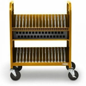 Bretford CUBE Transport Cart - TVCT30AC - 4 Casters - 5" Caster Size - Orchid - For 30 Devices TVCT30AC-90DORC - TVCT30AC-90DORC