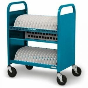 Bretford CUBE Transport Cart - TVCT30AC - 4 Casters - Pacific Blue - For 30 Devices TVCT30AC-90DPA - TVCT30AC-90DPA