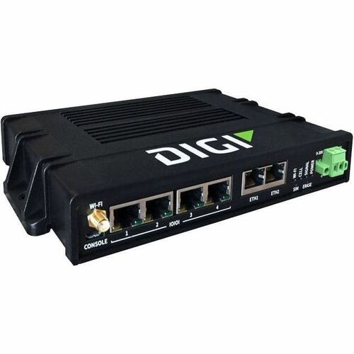 Digi Connect EZ 4i Device Server - 2 x Network (RJ-45) - 4 x Serial Port - 10/100/1000Base-T - Gigabit Ethernet - IEEE 802.11a/b/g/n/ac - Wireless LAN - - EZ04-IAG4-EXT
