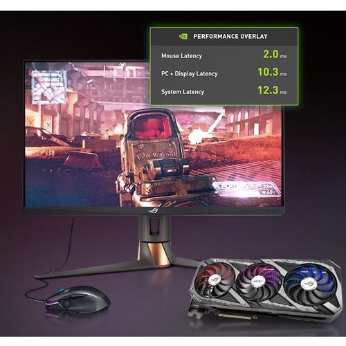 ASUS ROG Swift 27" 1440P Gaming Monitor (PG279QM) - QHD (2560 x 1440), Fast IPS, 240Hz, 1ms, G-SYNC, NVIDIA Reflex Latency Analyzer, DisplayHDR400, Eye Care, HDMI, DisplayPort, USB, - PG279QM - Image 17