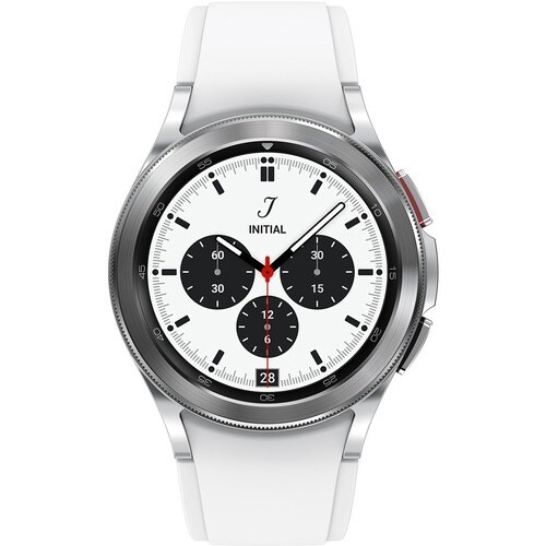 Samsung Galaxy Watch4 Classic, 42mm, Silver, Bluetooth - Accelerometer, Gyro Sensor, Barometer, Ambient Light Sensor, Digital Compass, Optical Heart Rate Sensor, Electrical Heart Sensor - Text Messaging, Music - SM-R880NZSAXAA - Image 2