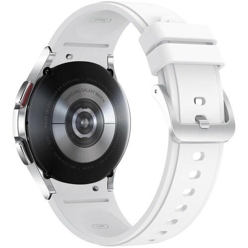 Samsung Galaxy Watch4 Classic, 42mm, Silver, Bluetooth - Accelerometer, Gyro Sensor, Barometer, Ambient Light Sensor, Digital Compass, Optical Heart Rate Sensor, Electrical Heart Sensor - Text Messaging, Music - SM-R880NZSAXAA - Image 3