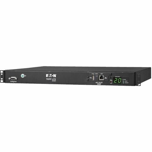 Eaton Tripp Lite Series 3.8kW 200-240V Single-Phase ATS/Monitored PDU - 8 C13 and 2 C19 Outlets, Dual C20 Inlets, 12 ft. Cords, Network Card, 1U, TAA - Auto - PDUMNH20HVAT1 - Image 4