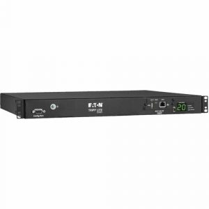 Eaton Tripp Lite Series 3.8kW 200-240V Single-Phase ATS/Monitored PDU - 8 C13 and 2 C19 Outlets, Dual C20 Inlets, 12 ft. Cords, Network Card, 1U, TAA - Auto - PDUMNH20HVAT1