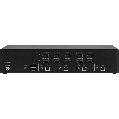 Black Box Secure KVM Switch - FlexPort HDMI/DisplayPort - 2 Computer(s) - 3840 x 2160 - 6 x USB - HDMI - DisplayPort - TAA Compliant KVS4-2004HV - Image 3