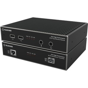 Black Box Corporatio MST KVM EXT CATX/FIBER QH 4K DP USB 2.0 HUB SERIAL AUD LOCAL VID KVXHP-400