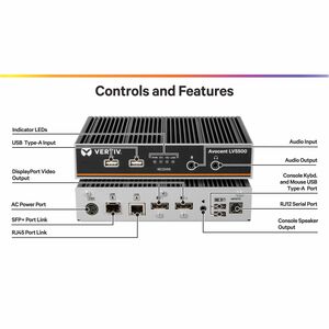 Vertiv SINGLE EXTENDER DP 4K60 USB2.0 LV5500R-400