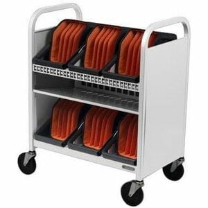 Bretford CUBE Transport Cart with Caddies - TVCT30CAD - 4 Casters - 5" Caster Size - For 30 Devices TVCT30CAD-AW - Image 2
