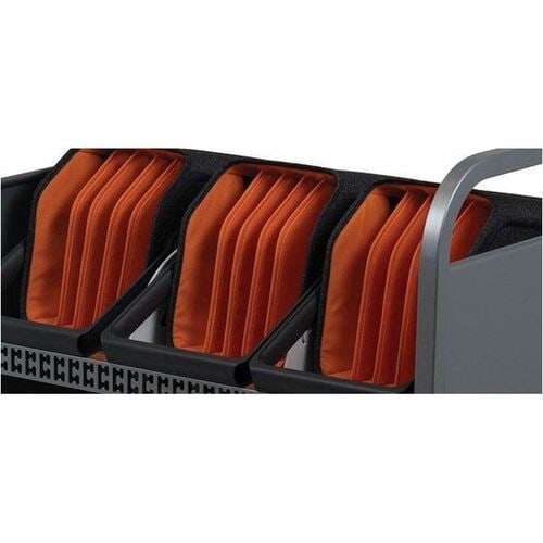 Bretford CUBE Transport Cart with Caddies - TVCT30CAD - 4 Casters - For 30 Devices TVCT30CAD-90DPA - Image 3