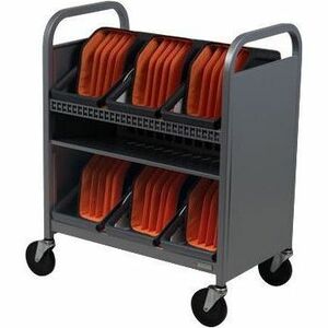 Bretford CUBE Transport Cart with Caddies - TVCT30CAD - 4 Casters - For 30 Devices TVCT30CAD-90DPM