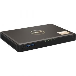 QNAP NASbook TBS-464 SAN/NAS Storage System - Celeron Quad-core (4 Core) - 4 x SSD Supported - 8 GB RAM DDR4 SDRAM - NVMe Controller - RAID Supported - TBS-464-8G-US