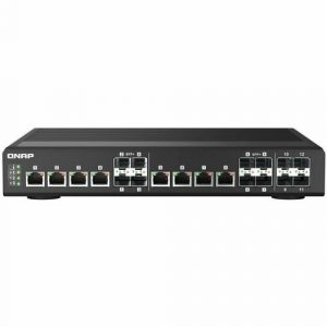 QNAP QSW-IM1200-8C-US Ethernet Switch - 8 Ports - Manageable - 10 Gigabit Ethernet - 10GBase-T, 10GBase-X - 2 Layer Supported - Twisted Pair, Optical Fiber - Rack-mountable QSW-IM1200-8C-US