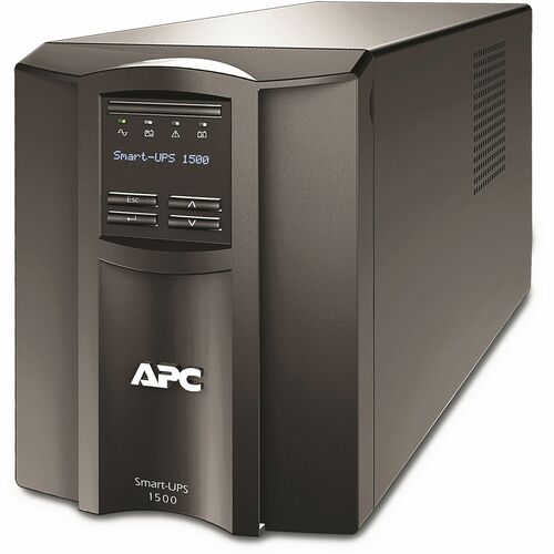 APC Smart-UPS, Line Interactive, 1500VA, Tower, 120V, 8x NEMA 5-15R outlets, SmartConnect Port+SmartSlot, AVR, LCD, TAA SMT1500CUS - SMT1500CUS