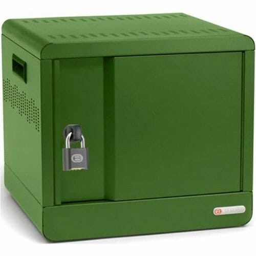Bretford CUBE Micro Station Charging Cabinet - Up to 14" Screen Support - 10 Devices Supported - 16.50" Height x 18.20" Width x 17" Depth - Countertop, Wall - TVS10PAC-GC