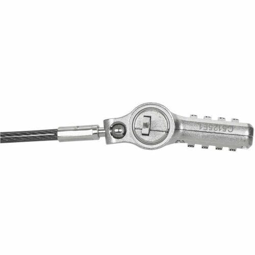 Targus DEFCON Ultimate Universal Serialized Dual Head Converter Combination Lock - 1 ft Cable - 4-digit - Patented T-bar/Combination Lock - Silver - Galvanized Steel - For Notebook, - ASP96DGLX-25S - Image 4