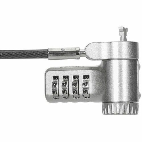 Targus DEFCON Ultimate Universal Serialized Dual Head Converter Combination Lock - 1 ft Cable - 4-digit - Patented T-bar/Combination Lock - Silver - Galvanized Steel - For Notebook, - ASP96DGLX-25S - Image 7