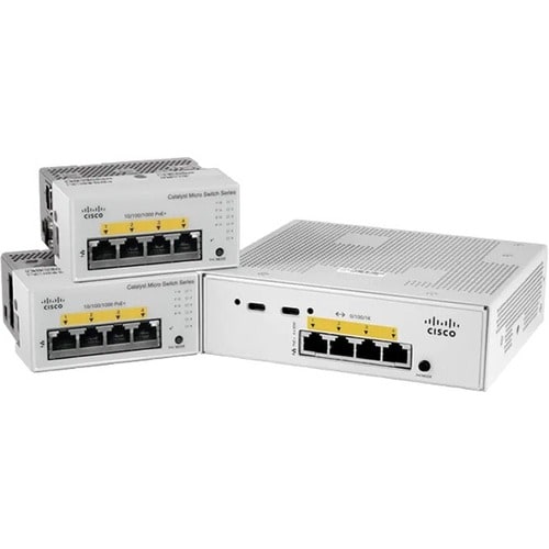 Cisco Catalyst CMICR-4PT Ethernet Switch - 5 Ports - Gigabit Ethernet - 1000Base-T, 1000Base-X - 2 Layer Supported - Modular - 1 SFP Slots - 120 W PoE - CMICR-4PT