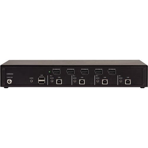 Black Box Secure KVM Switch - FlexPort HDMI/DisplayPort - 4 Computer(s) - 1 Local User(s) - 3840 x 2160 - 6 x USB - HDMI - DisplayPort - - KVS4-1004HV - Image 2