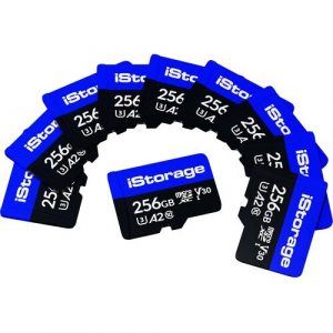 10 PACK iStorage microSD Card 256GB | Encrypt data stored on iStorage microSD Cards using datAshur SD USB flash drive | Compatible with datAshur SD drives only - - IS-MSD-10-256