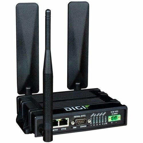 Digi IX20 Wi-Fi 5 IEEE 802.11a/b/g/n/ac 2 SIM Cellular, Ethernet Modem/Wireless Router - 4G - LTE 800, LTE 900, LTE 1800, LTE 1900 - LTE, LTE Advanced - - IX20-0007 - Image 3