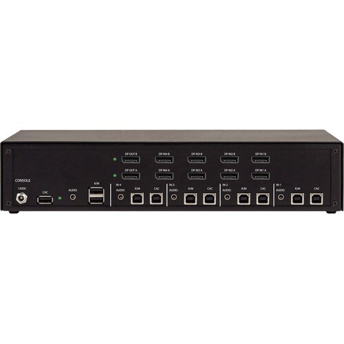 Black Box Secure KVM Switch - DisplayPort - 2 Computer(s) - 4 Local User(s) - 4K - 3840 x 2160 - 11 x USB - 10 x DisplayPort - KVS4-2004VX - Image 3
