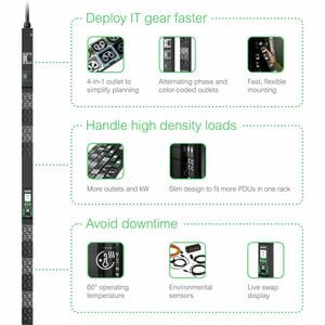 APC by Schneider Electric NETSHELTER RACK PDU ADVANCED SWITCHED METERED OUTLET 5.0KW 1PH 2 APDU10151SM