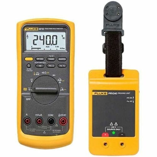 Fluke 87V Digital Multimeter with PRV240 Proving Unit Kit - 1000 V, 10 A AC - 1000 V, 10 A DC - CAT III 1000V FLUKE-87V/PRV240 - FLUKE-87V/PRV240