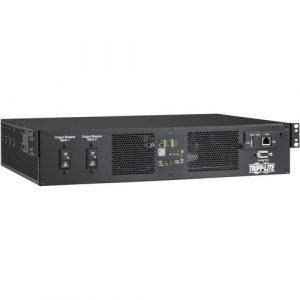 Eaton Tripp Lite Series 7.4kW 200-240V Single-Phase ATS/Monitored PDU - 16 C13 & 2 C19 Outlets, Dual IEC 309 32A Blue Inputs, 3 m Cords, 2U, TAA - - PDUMNH32HVAT2