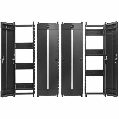 Eaton Tripp Lite Series High-Capacity Vertical Cable Manager - Deep Double Finger Duct with Cover, Double Sided, 12 in. Wide, Black, 7 ft. (2.2 m) - Finger Duct - SRCABLEVRT12HD2 - Image 7